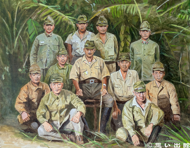 栗林中将と当番兵もカラー画像