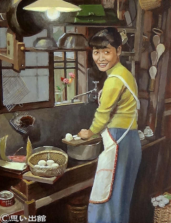 昭和の台所のカラー画像